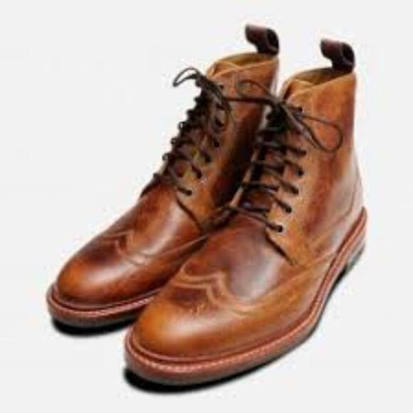 Oliver Sweeney Bruce Boots In Waxy Brown Leather Size 8.5 main image 4